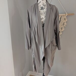 4/$20 Zara waterfall front blazer Taupe Size Small